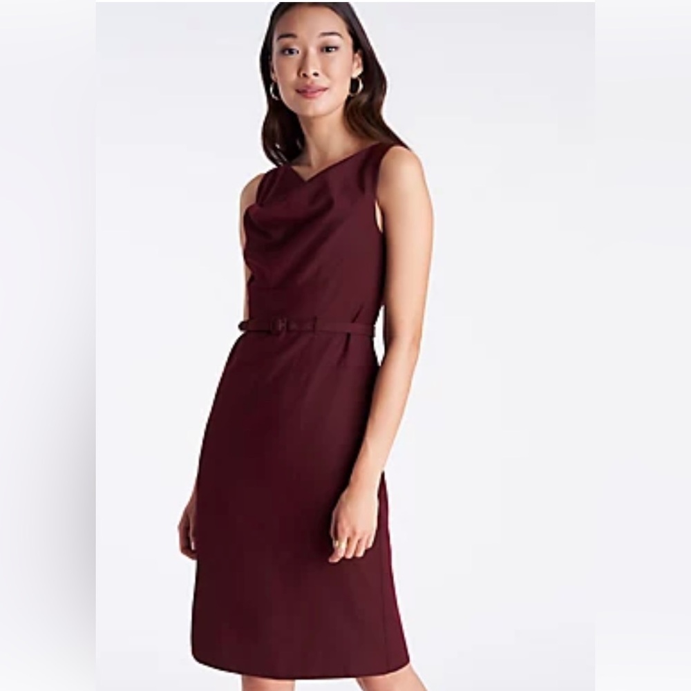 Ann Taylor cowl neck sheath dress